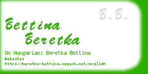 bettina beretka business card